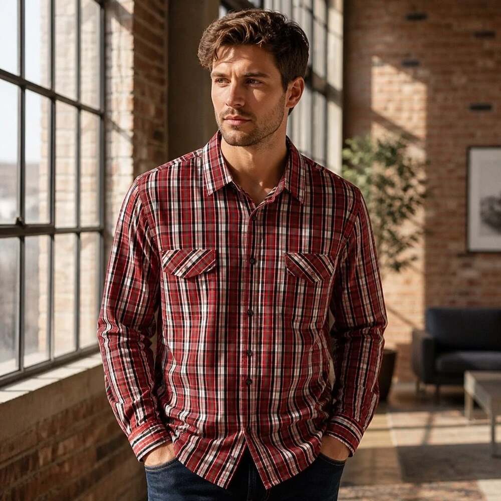 Marithe + Francois Girbaud Y2K Vintage Red Black Plaid Shirt XXL